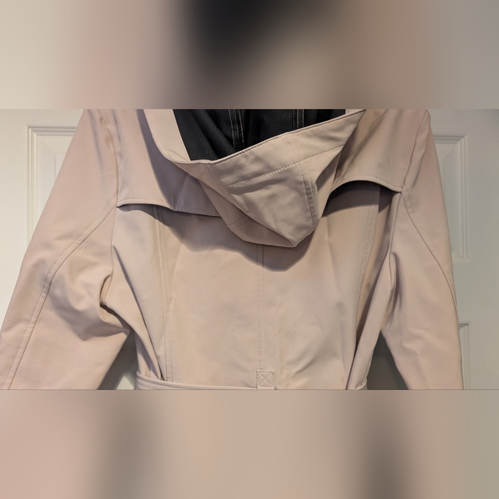 Andrew Marc New York Women's Soft Shell Hooded Trench Coat Size Large Thistle - Picture 10 of 16